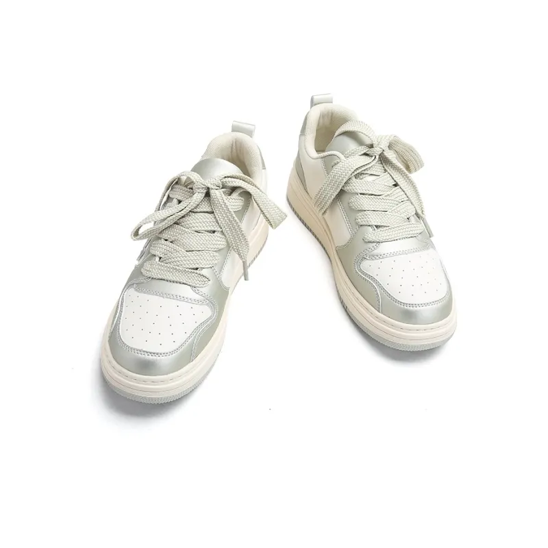 Jifffly Anti Slip And Wear Resistant Height Increasing Low Top Skateboard Shoes Unisex Titanium Gold-3