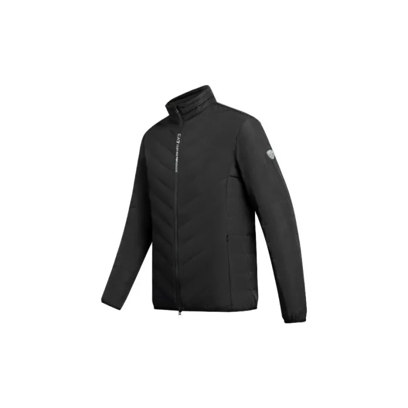EMPORIO ARMANI Logo Patch Zipped Quilted Jacket-6