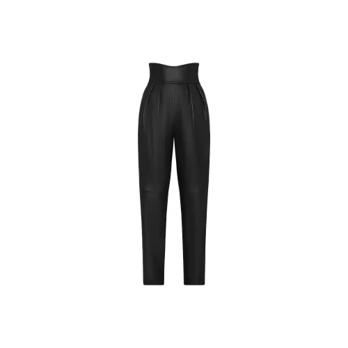 PHILIPP PLEIN Leather Pants Women's Black