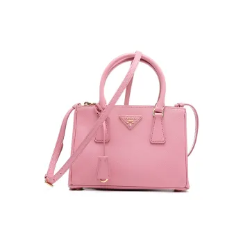 PRADA Leather Tote Bag Shopping Bag Shoulder Bags Regular Women's Pink