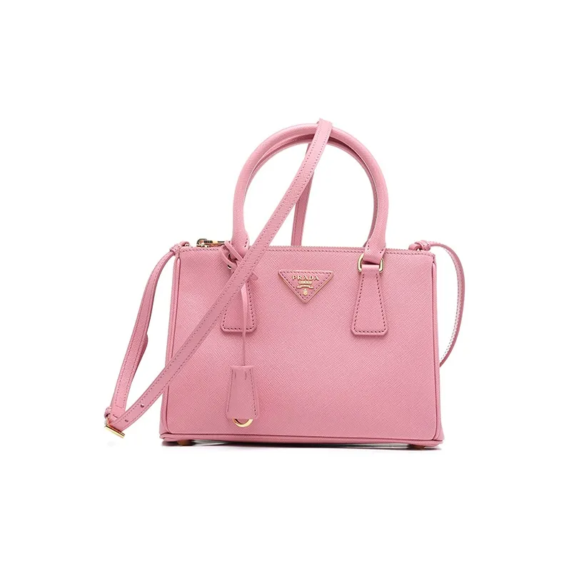 PRADA Leather Tote Bag, Shopping Bag, Shoulder Bag Regular Women's Pink-0