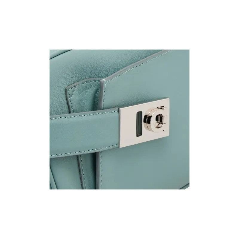FERRAGAMO Calfskin Camera Bag Shoulder Bag Crossbody Bag Small Size Men's Light Blue-4
