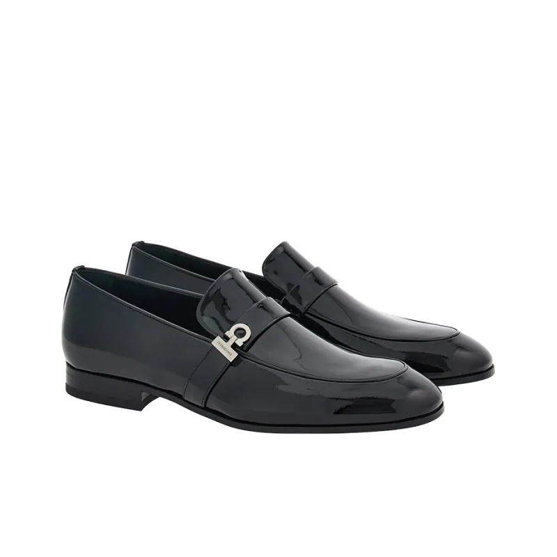 FERRAGAMO Gancini Patent-leather Loafers-2