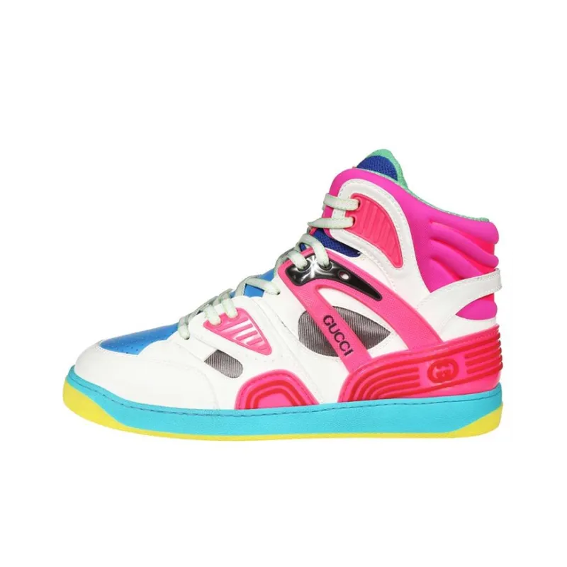GUCCI Basket High 'White Pink Blue'-0