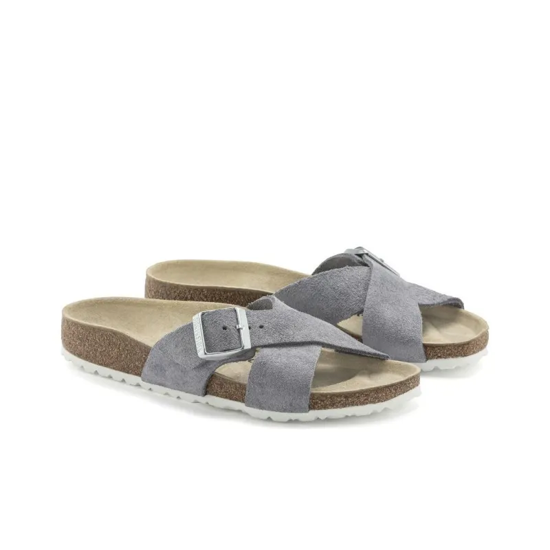 Birkenstock Slide Slippers Women's Dusty Purple Narrow Fit-2