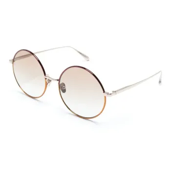 Linda Farrow Round-frame Metallic Sunglasses