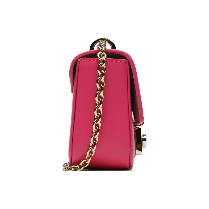 Furla Metropolis Collection Cow Leather Shoulder Bag, Crossbody Bag Mini Women's Fuchsia-2