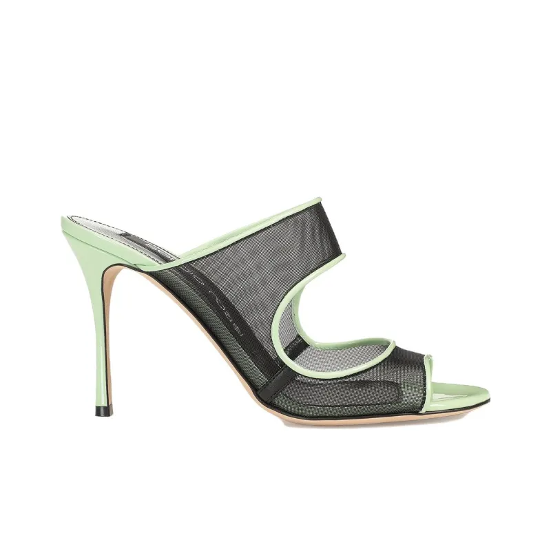 SERGIO ROSSI Mesh-panelling Pointed-toe Pumps-1