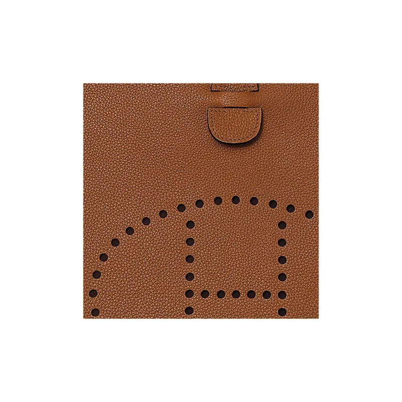 HERMES Evelyne Maurice Cow Leather Shoulder Bag Crossbody Bag Unisex 37 Gold Gold Brown-3