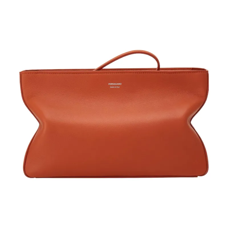 FERRAGAMO Calfskin Clutch Regular Men's Red Terracotta-0