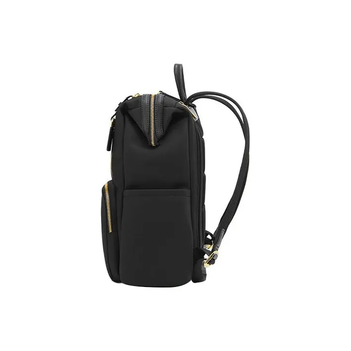 SAMSONITE Fabric Cow Leather Patchwork Backpack Regular Women's Black-2