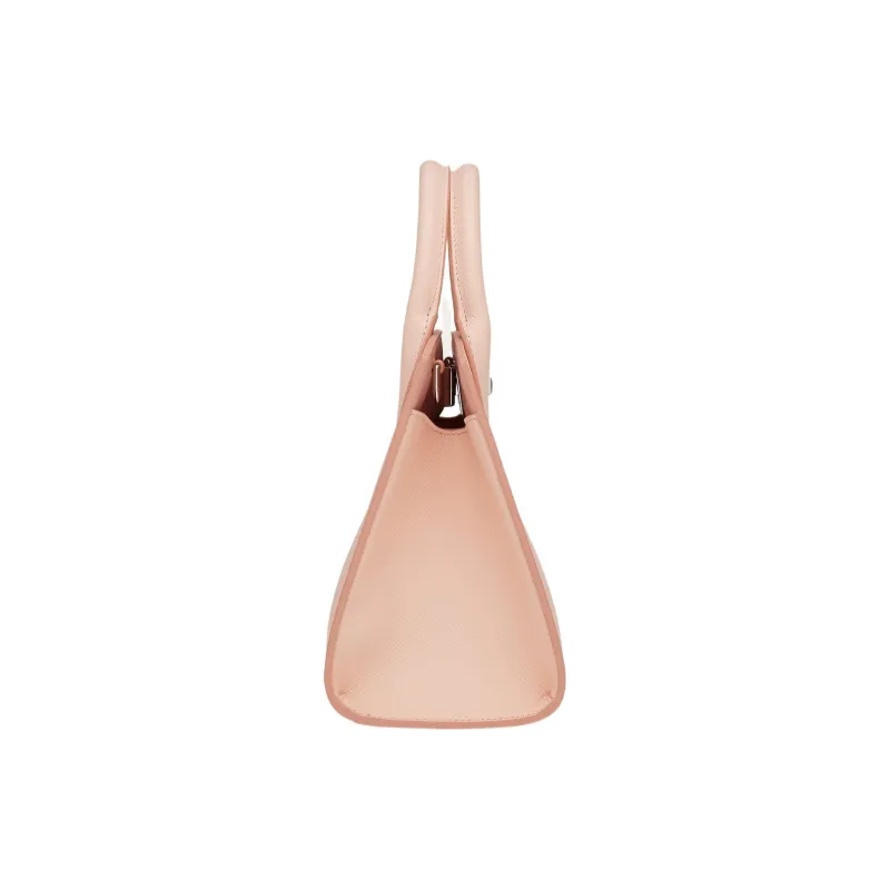 FERRAGAMO Studio Hammered Texture Calfskin Box Bag, Shoulder Bag, Crossbody Bag, Handbag Trumpets Women's Light Pink-2