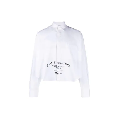 Vetements Shirts Unisex White