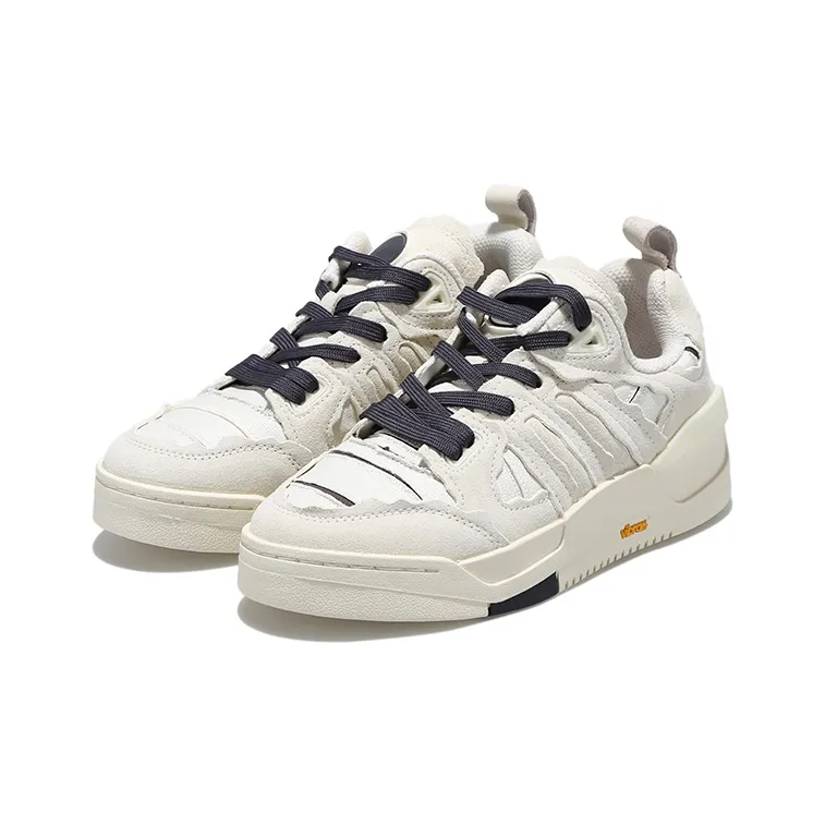 Palladium Low Top Skateboard Shoes Men's White Oyster Black-2