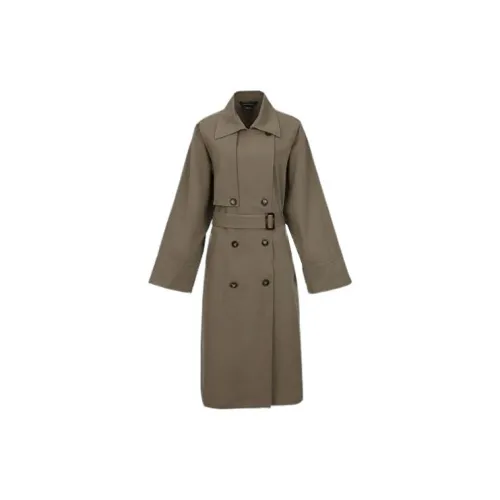 URBAN REVIVO Trench Coats Women's Stone Color