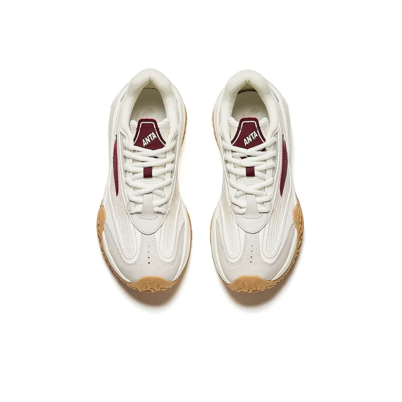 Anta Low Top Casual Shoes Women's White Red-2