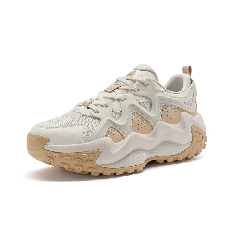 XTEP Low Top Chunky Sneakers Women's Paper Brown-1