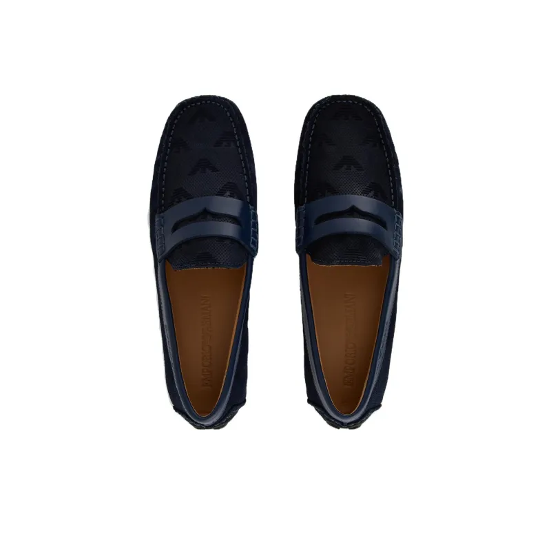 EMPORIO ARMANI Driver Tobacco Loafers-4