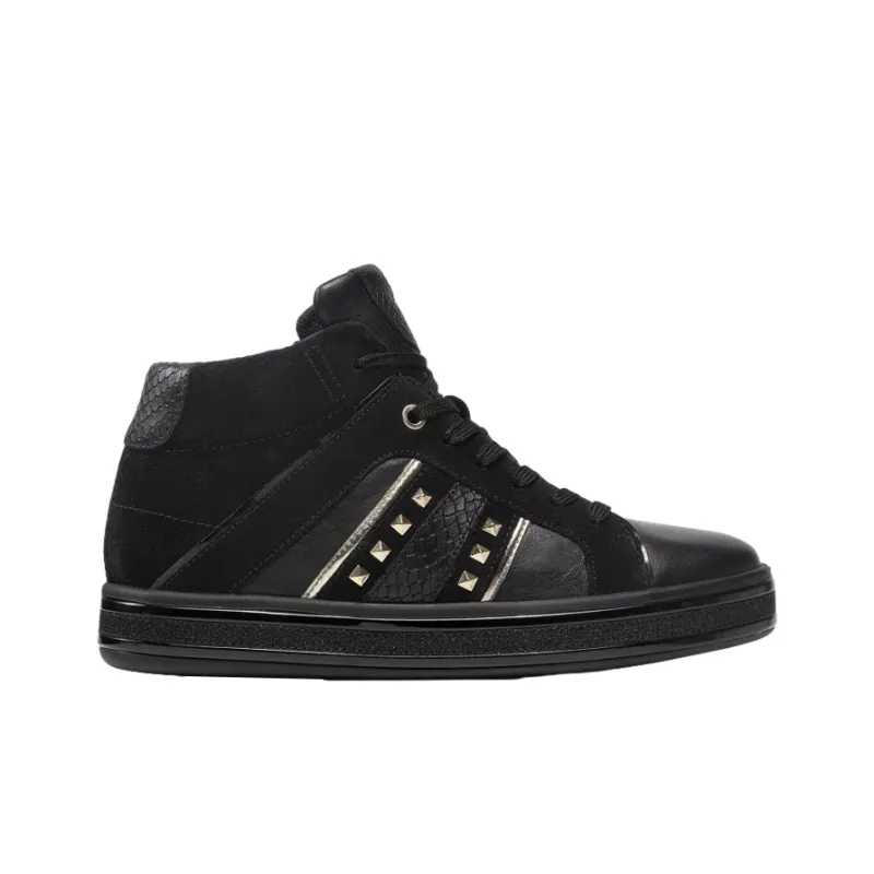 GEOX High Top Skateboard Shoes Women's Black-1