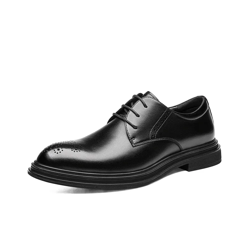 CHINT Dress Shoes Men Low Top Black-1