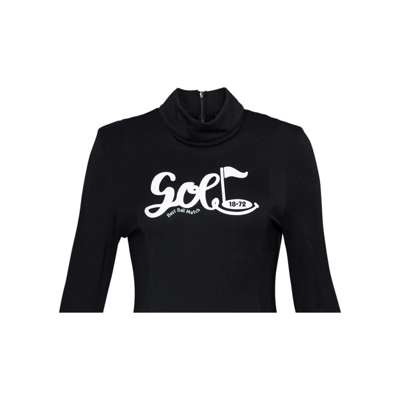 GOLF Long Sleeved Dresses Women's Black-4