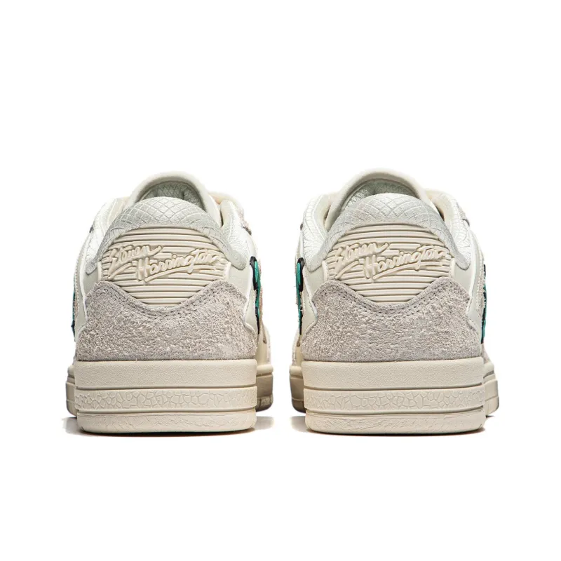 LiNing Skateboard Collection Wave PROS Cushioning Wear Resistant Low Top Skateboard Shoes Men's Ecru-5