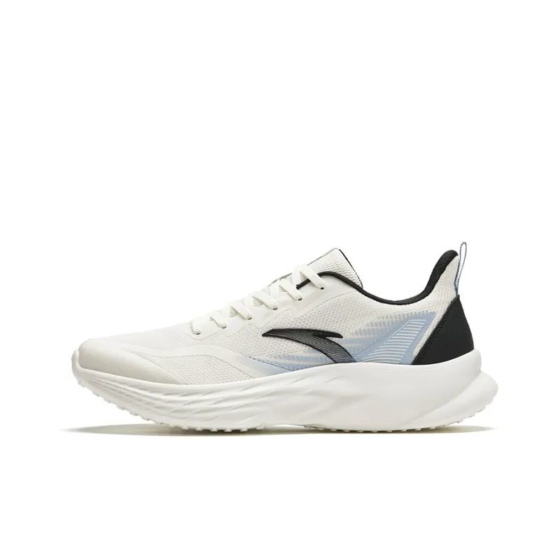 Anta Cushioned Slip Resistant Abrasion Resistant Low Top Running Shoes Men's White Blue Black-0