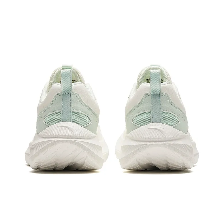Anta Cushioning Abrasion Resistant Lightweight Low Top Running Shoes Women's White Green Pink-3