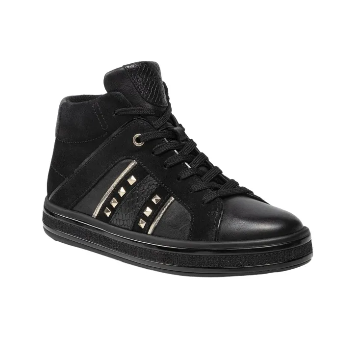 GEOX High Top Skateboard Shoes Women's Black-2