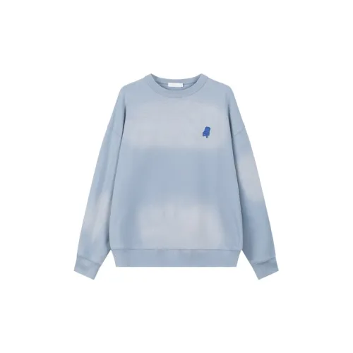 Bosieagender Sweatshirts Men Washed Blue