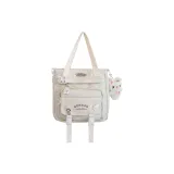 Ecru Shoulder Bag with Rabbit Charm