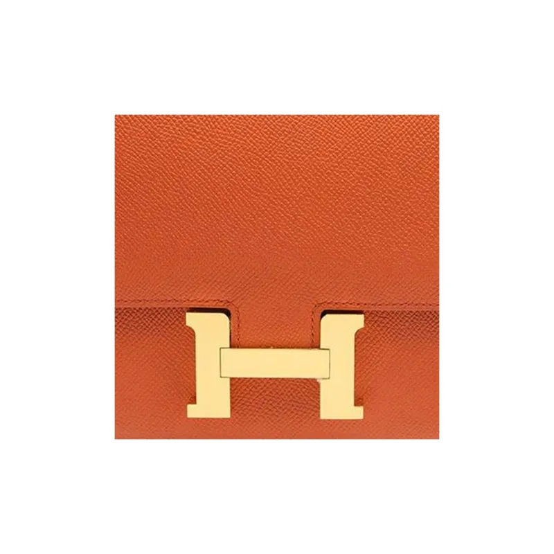 HERMES Constance Epsom Leather Shoulder Bag Crossbody Bag Mini Women's R1 Terre Battue Red Clay-2
