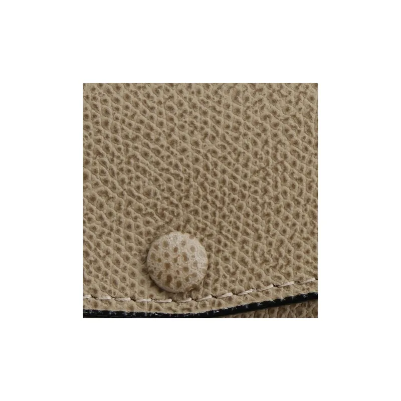 Valextra Leather Key Pouch Unisex Light Brown-3