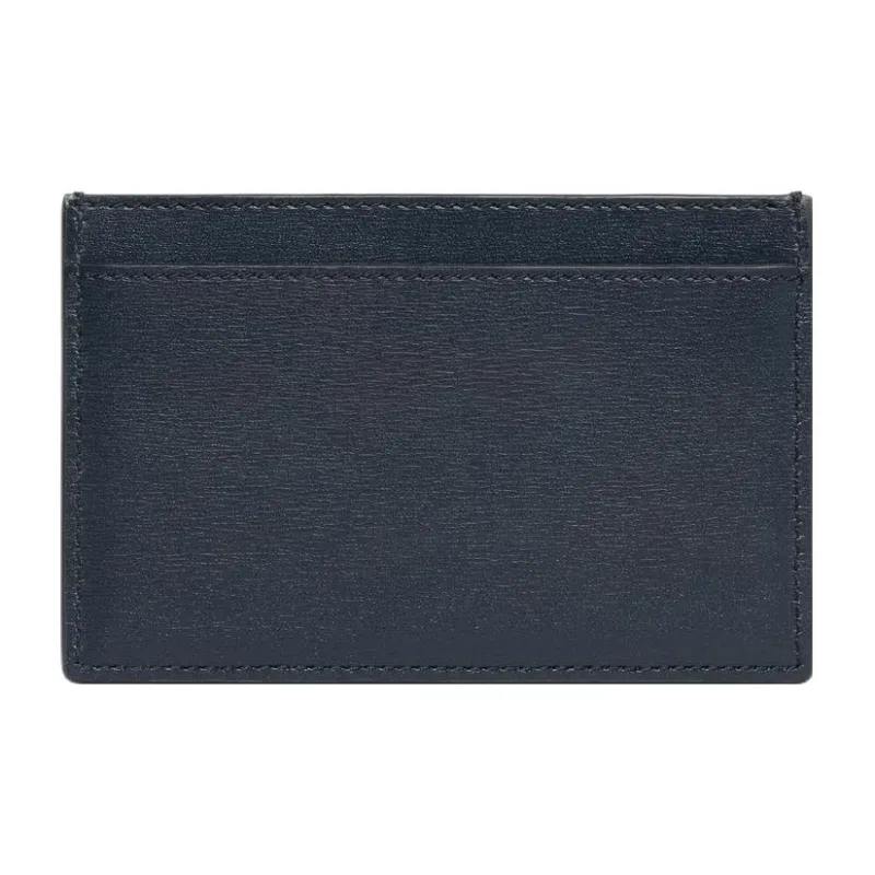 CELINE Shiny Calfskin Card Holder Regular Men's Blue-2