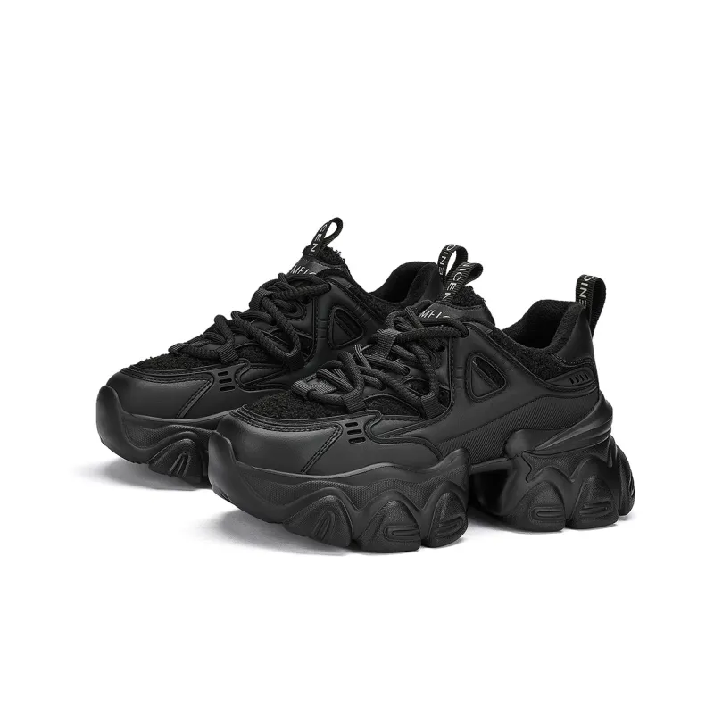 GEMEIQ Cushioning Abrasion Resistant Coverage Height Increasing Low Top Chunky Sneakers With EVA Outsole 8cm Women's-1