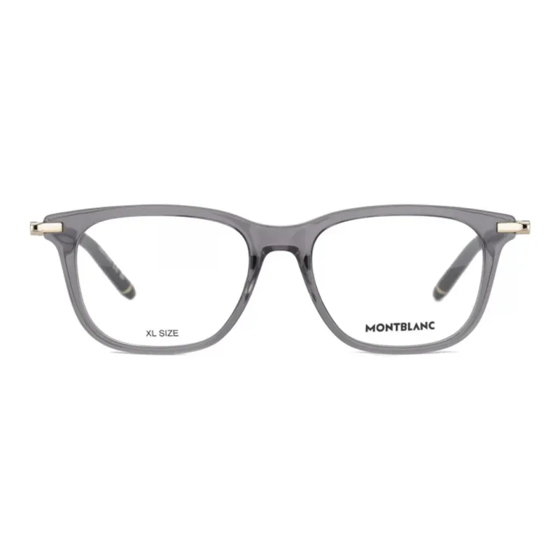 MONTBLANC Plate Alloy Frame Rectangular Eyeglass Frames Unisex Black-1