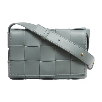 Bottega Veneta CASSETTE Pillow Bag Leather Tofu Bag, Shoulder Bag, Crossbody Bag Small Size Women's Slate Gold