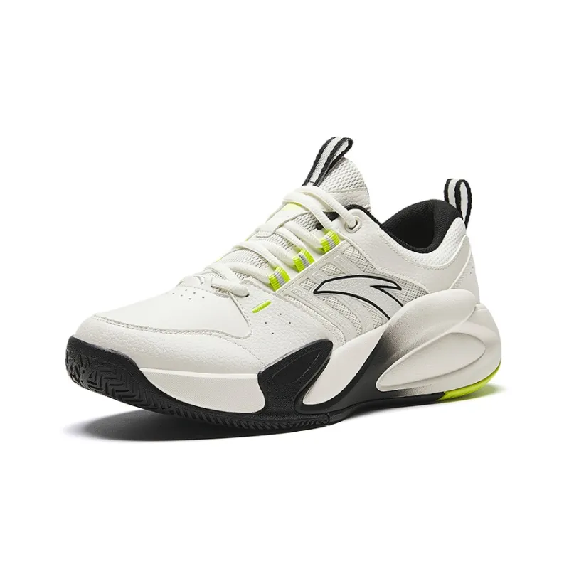 Anta Cushioned Slip-Resistant Abrasion-Resistant Low-Top Casual Shoes Men's White Black Green-1