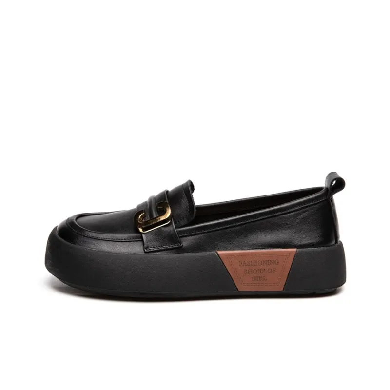Lady's House Loafers Women's Low Top Black, Brown-0