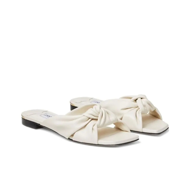 Jimmy Choo Slide Slippers Women's White-2