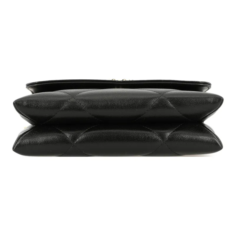 CHANEL 19Bag Lambskin Shoulder Bag, Crossbody Bag Women's Black-3