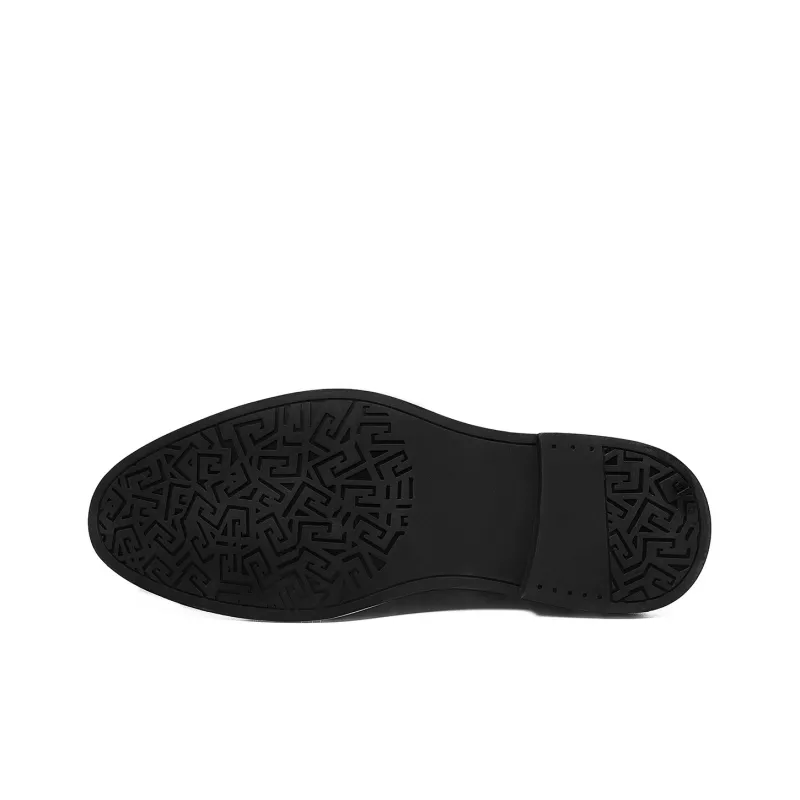 CHINT Dress Shoes Men Low Top Black-4