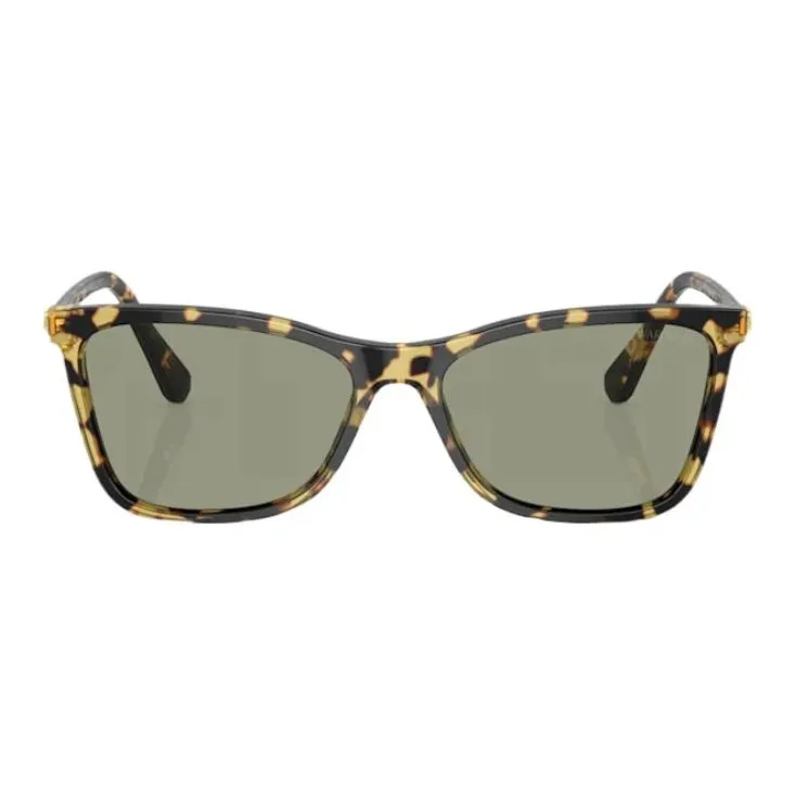 Swarovski Acetate Crystal Irregular Shape Sunglasses Women's Tortoiseshell-1
