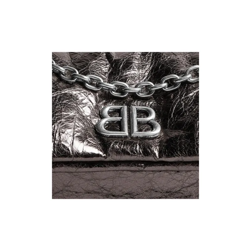 Balenciaga Arena Calfskin Chain Bag Handbag Shoulder Bag Women's Dark Gray-5