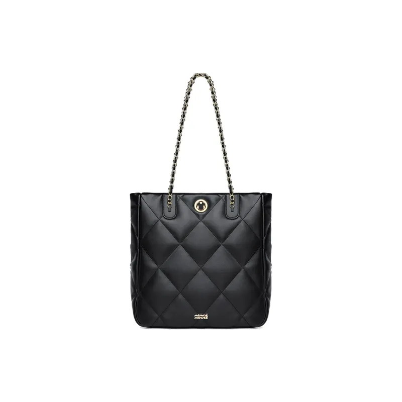 Disney Minnie Series Pu Tote Bag Shopping Bag Crossbody Bag Chain Bag Shoulder Bag Women's Black-0