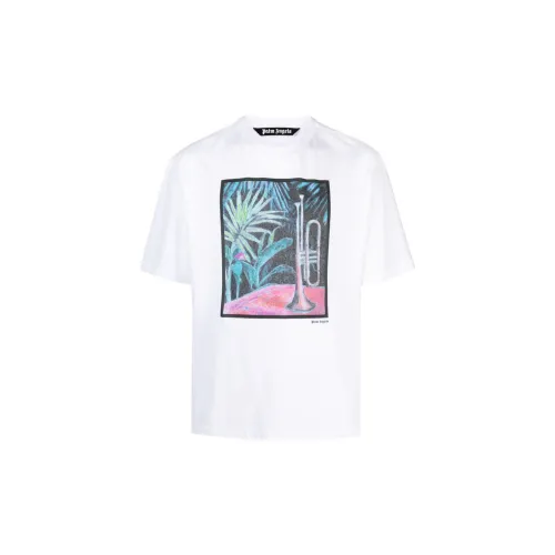 PALM ANGELS Oil On Canvas Cotton T-shirt 