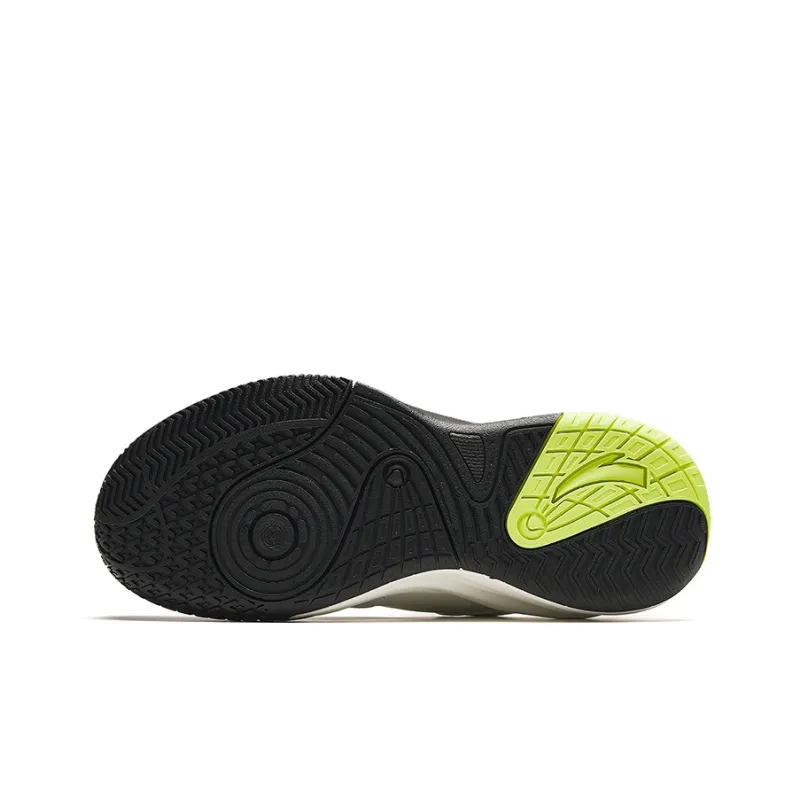Anta Cushioned Slip-Resistant Abrasion-Resistant Low-Top Casual Shoes Men's White Black Green-4