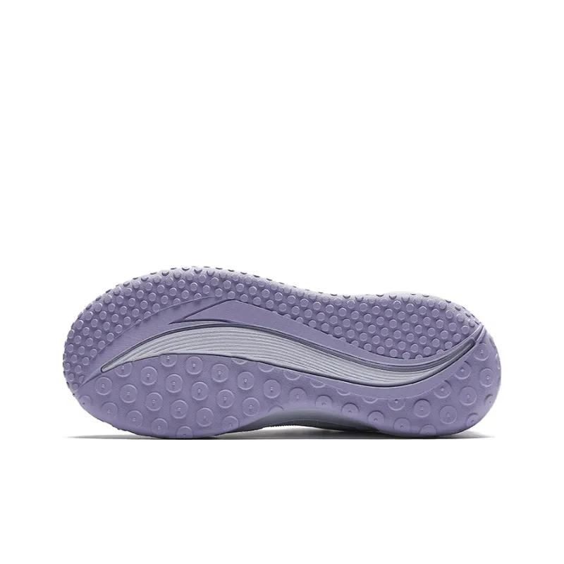 Anta Cookie Shoes Cushioning, Wear Resistant Low Top Skateboard Shoes Women's Purple-4