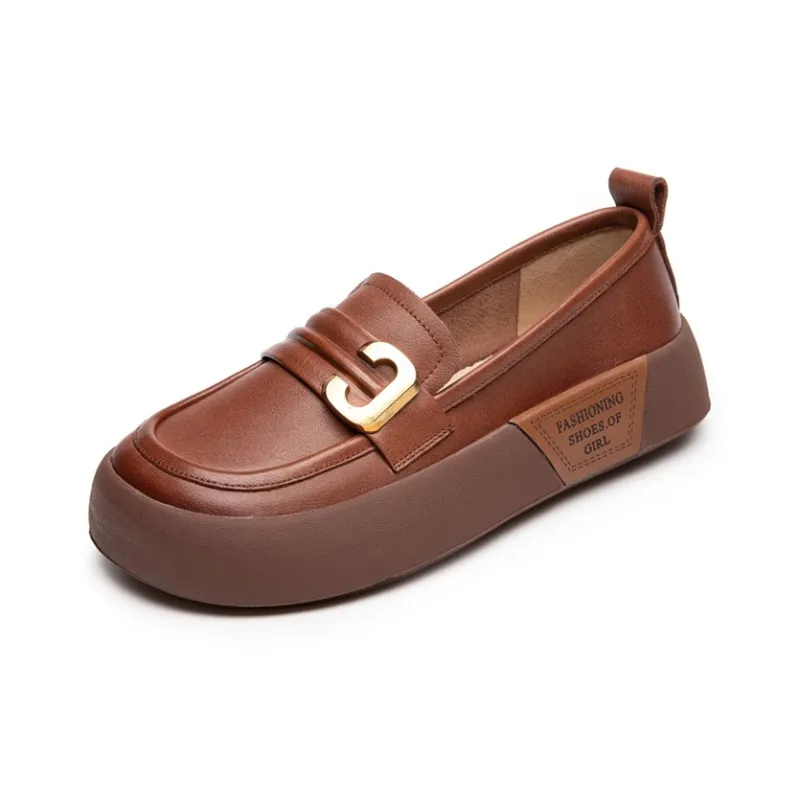Lady's House Loafers Women's Low Top Black, Brown-3