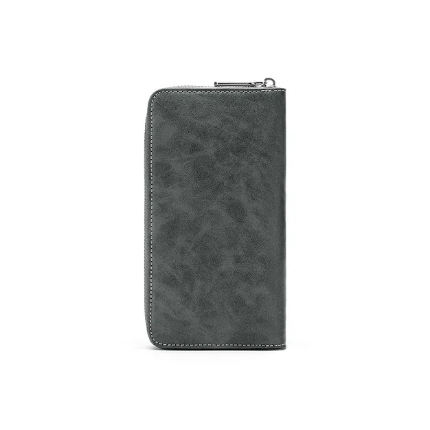 MashaLanti Synthetic Leather Clutches Wallets Regular Men's Smoke Gray-4